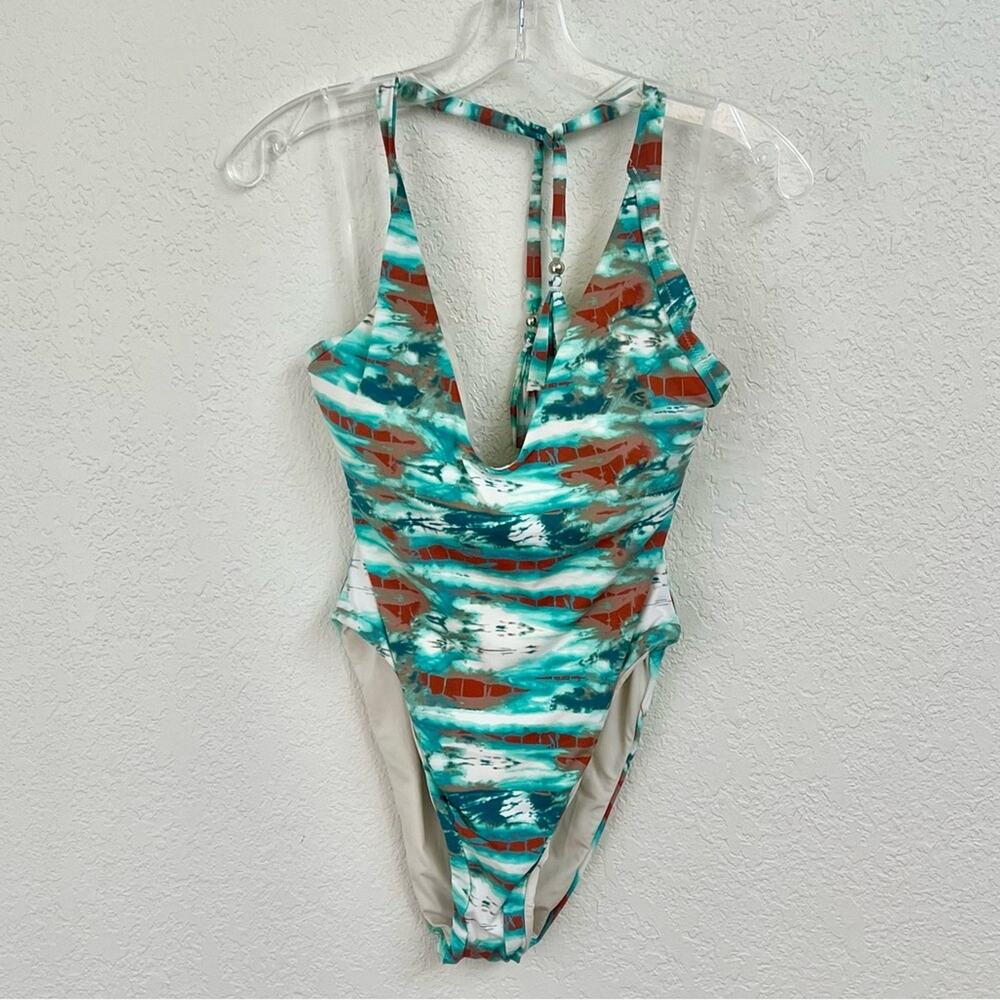 NWOT ISABELLA ROSE Women’s Tie-Dye One-Piece Swimsuit - Sz Large - Picture 3 of 8